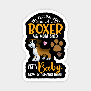 Im Telling You Im Not A Boxer My Mom Said Im A Baby Magnet