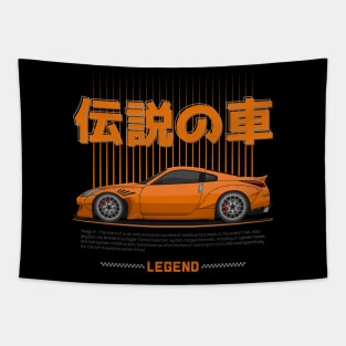 Midnight Racer Orange 350 Z JDM Tapestry