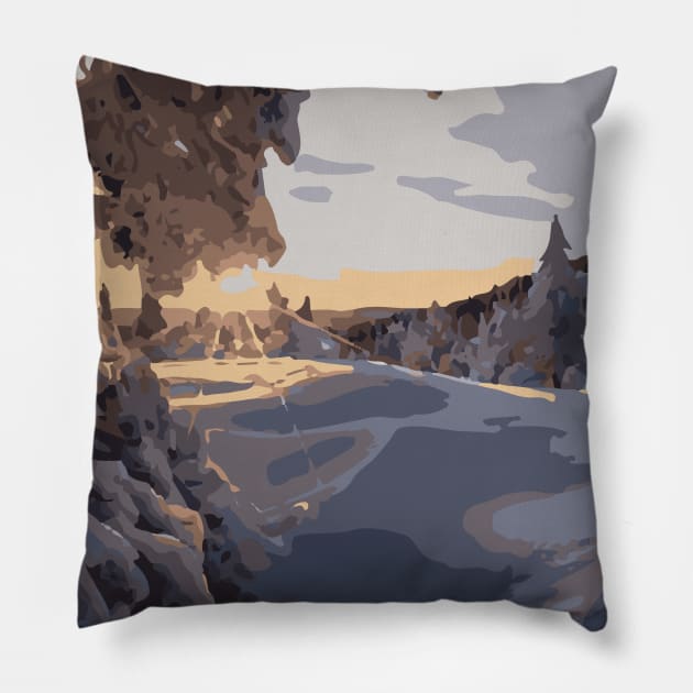 Missing Winter Wonderland Pillow by Art by Ergate