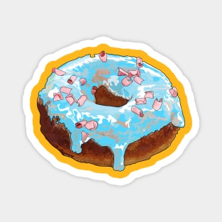 Blue doughnut with shavings Magnet