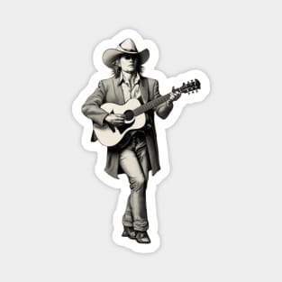 Dwight Yoakam Playing Guitar Magnet