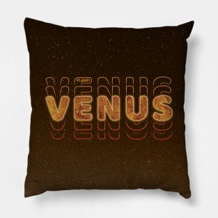 Typograph Planet Venus: Earth’s twin V02 Pillow