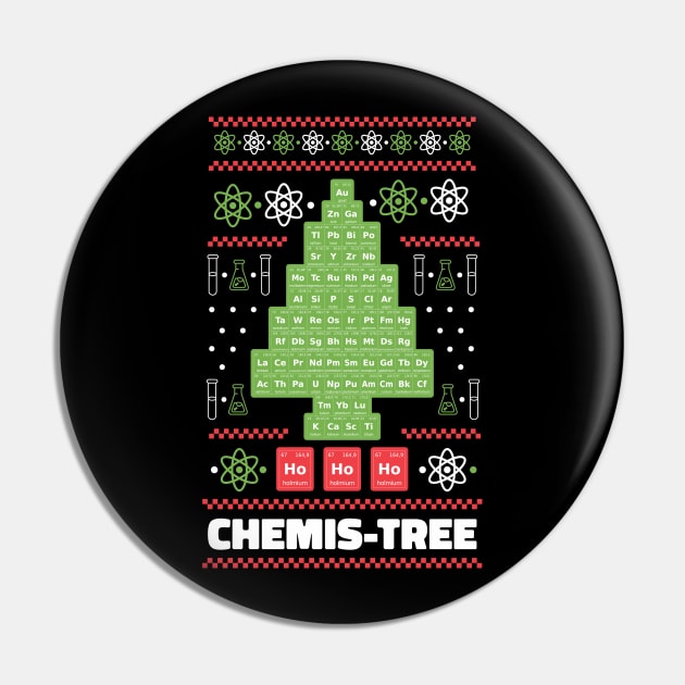 Chemis-Tree // Funny Chemistry Christmas Tree Pin by SLAG_Creative