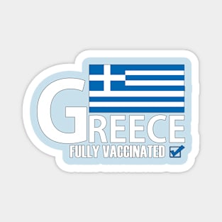 Greece fully vaccinated design Magnet