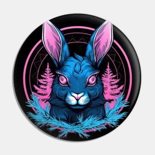 Rabbit With Glowing Eyes Pin