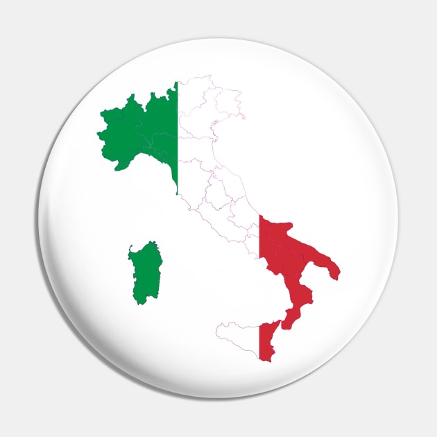 Italy Flag Map Pin by COLOURZONE