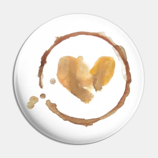 heart-shaped coffee stain Pin