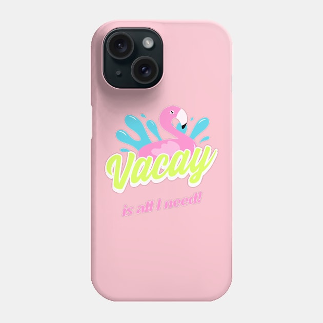 flamingo Summer Summertime Vacay Vacation Phone Case by Tip Top Tee's