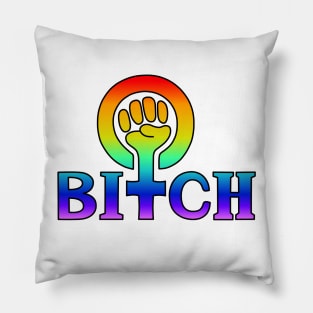 Bitch Rainbow Light Pillow