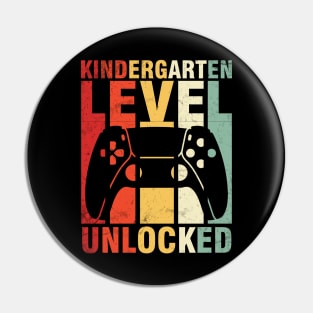 Gamer Student Kindergarten Level Unlocked Back To School Day Pin