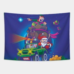 Follow That Star - Santa and Elf - Christmas Tapestry