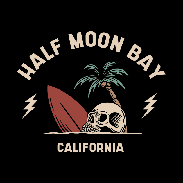 Vintage Surfing Half Moon Bay, California by SLAG_Creative