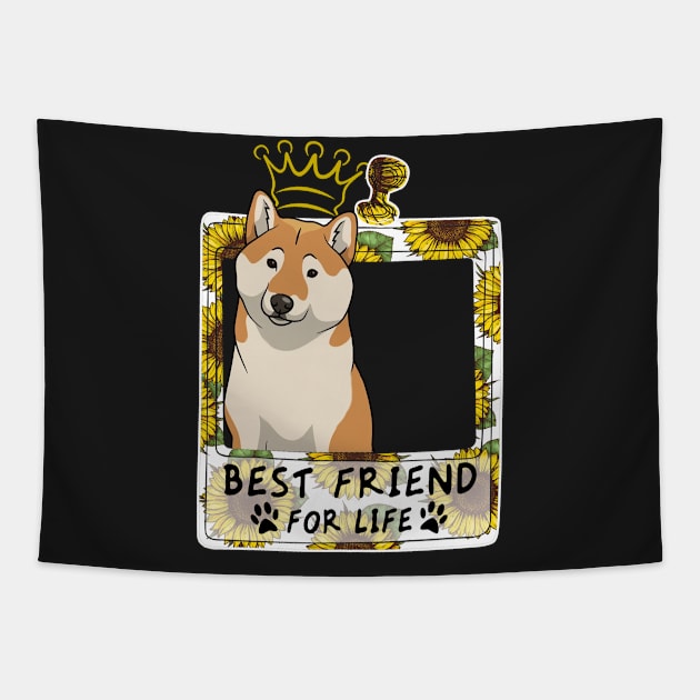 Best Friend For Life T shirt For shiba inu Lovers Tapestry by Elsie