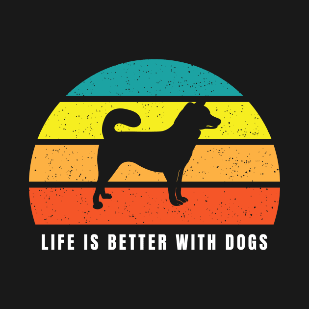 Life Is Better with Dogs T-shirt by Magniftee