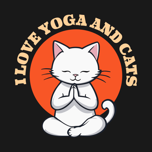 Cat Doing Yoga, Fitness with Cats, Yoga, and Cat Lover Gift by GrafiqueDynasty