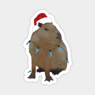 The Holiday Capybara Magnet