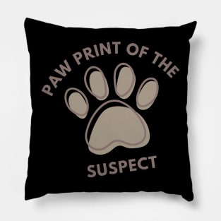 Paw Print Of The Suspect Pillow