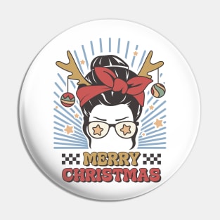 Merry christmas messy bun Pin