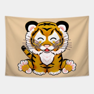 Cute tiger cub / Year of the Tiger Tapestry