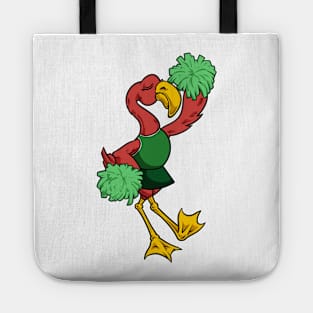 Cartoon Cheerleader Flamingo Tote