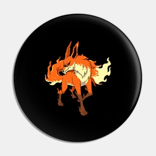 Monster animals - horror flame fox Pin