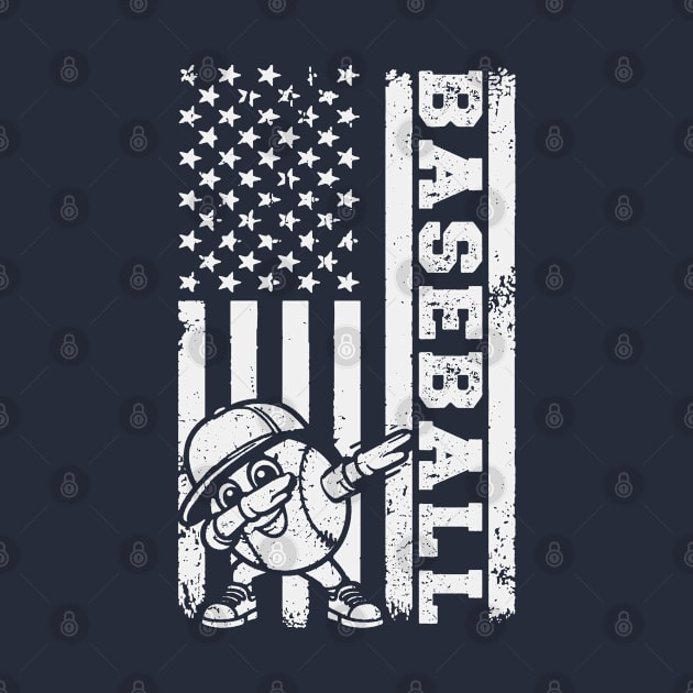 Baseball American Flag by Etopix