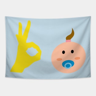 Baby Boomer Symbols Tapestry