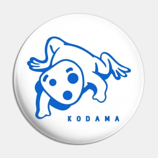 Kodama. A spirit in Japanese folklore that inhabit trees in blue ink Pin