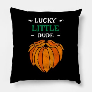 Lucky Little Dude Saint Patricks Day Irish Holiday Gifts, Cute Green Shamrocks Outfit Pillow