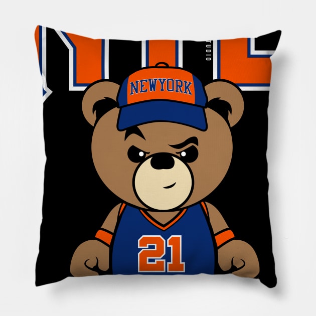 New York Basketball Pillow by janvimar