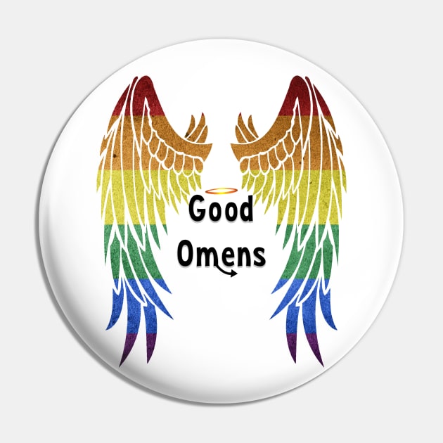 Good (in love) Omens Pin by agnesewho