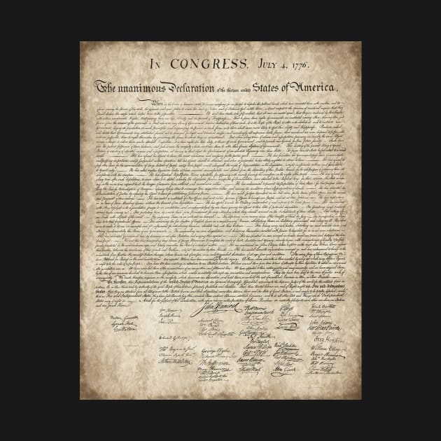 Vintage Style Declaration of Independence by DownThePath