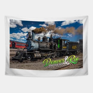 Denver and Rio Grande 425 Steam Locomotive at Antonito Colorado Tapestry