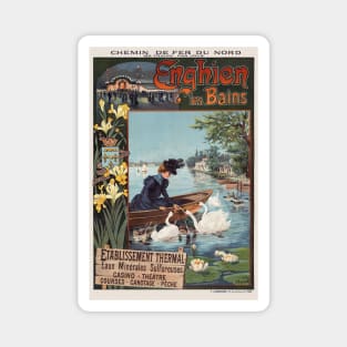 Enghien les Bains France Vintage Poster 1900 Magnet