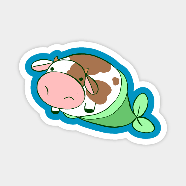 Mermaid Cow Magnet by saradaboru