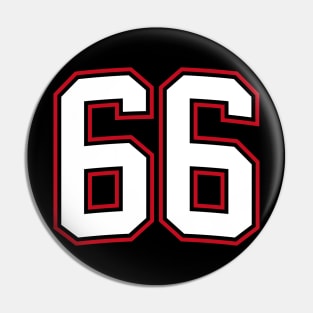 Number Sixty Six 66 Pin