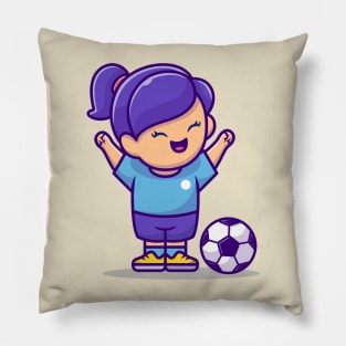 Soccer Girl Pillow