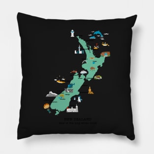 New Zealand Map Pillow