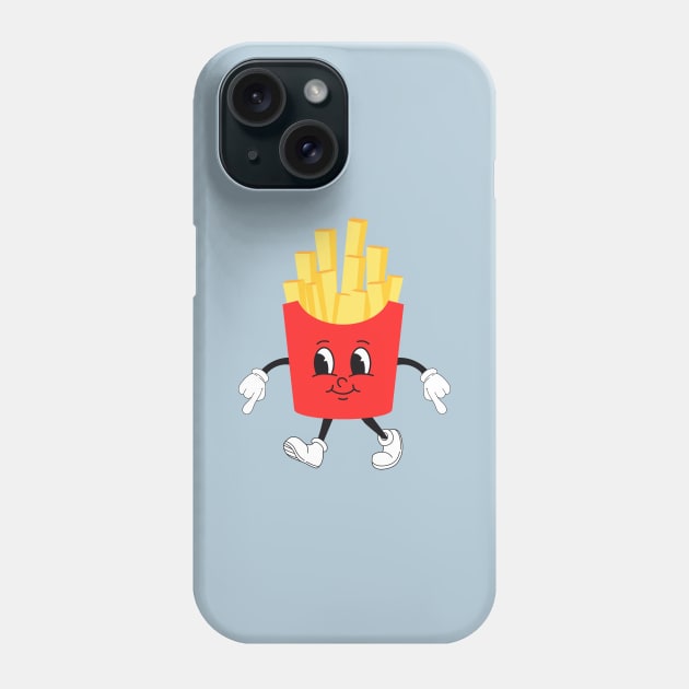 Retro French Fries Smile Face Phone Case by TheRealGWon