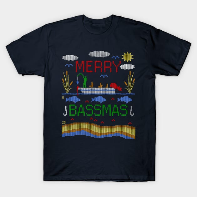 Funny Bass Fishing Merry Bassmas Ugly Christmas Sweater Shirt