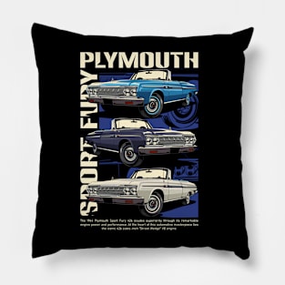 1964 Plymouth Sport Fury Car Pillow