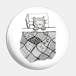Cat in bed Pin