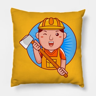 Builder Man Pillow