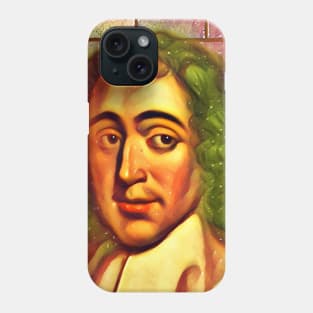 Baruch Spinoza Snow Portrait | Baruch Spinoza Artwork 14 Phone Case