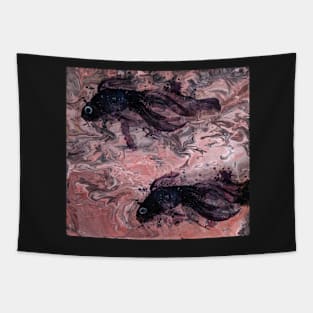 Black Betta Buddies Tapestry