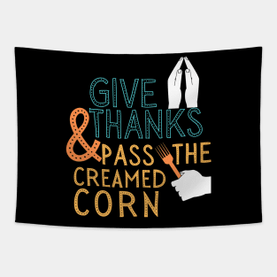 Thanksgiving Turkey Day Dinner Creamed Corn Tapestry