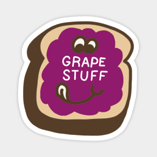 Grape Stuff - Punny Retro Scratch N' Sniff Sticker Magnet