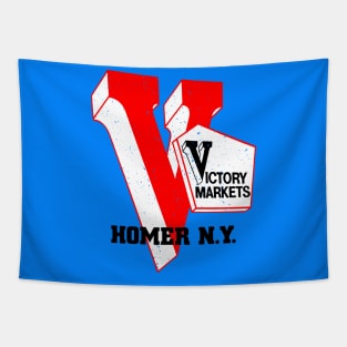 Victory Market Former Homer NY Grocery Store Logo Tapestry