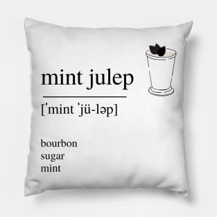 Mint Julep cocktail Pillow