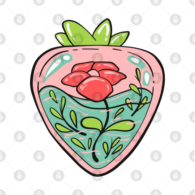 Pastel glass kawaii strawberry by Coffee Shelf